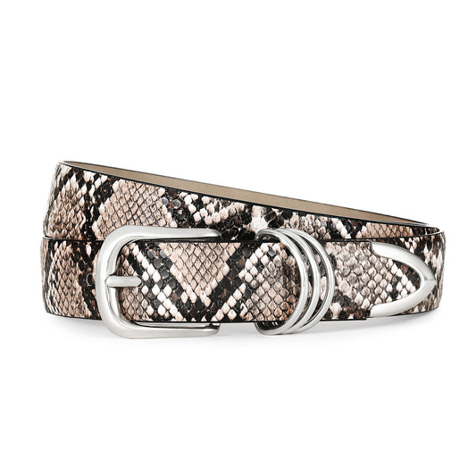 AI DEEBLUE Snakeskin Belts for Women Leather Belt Womens Belts for Jeans Waist Belt for Women Fashion