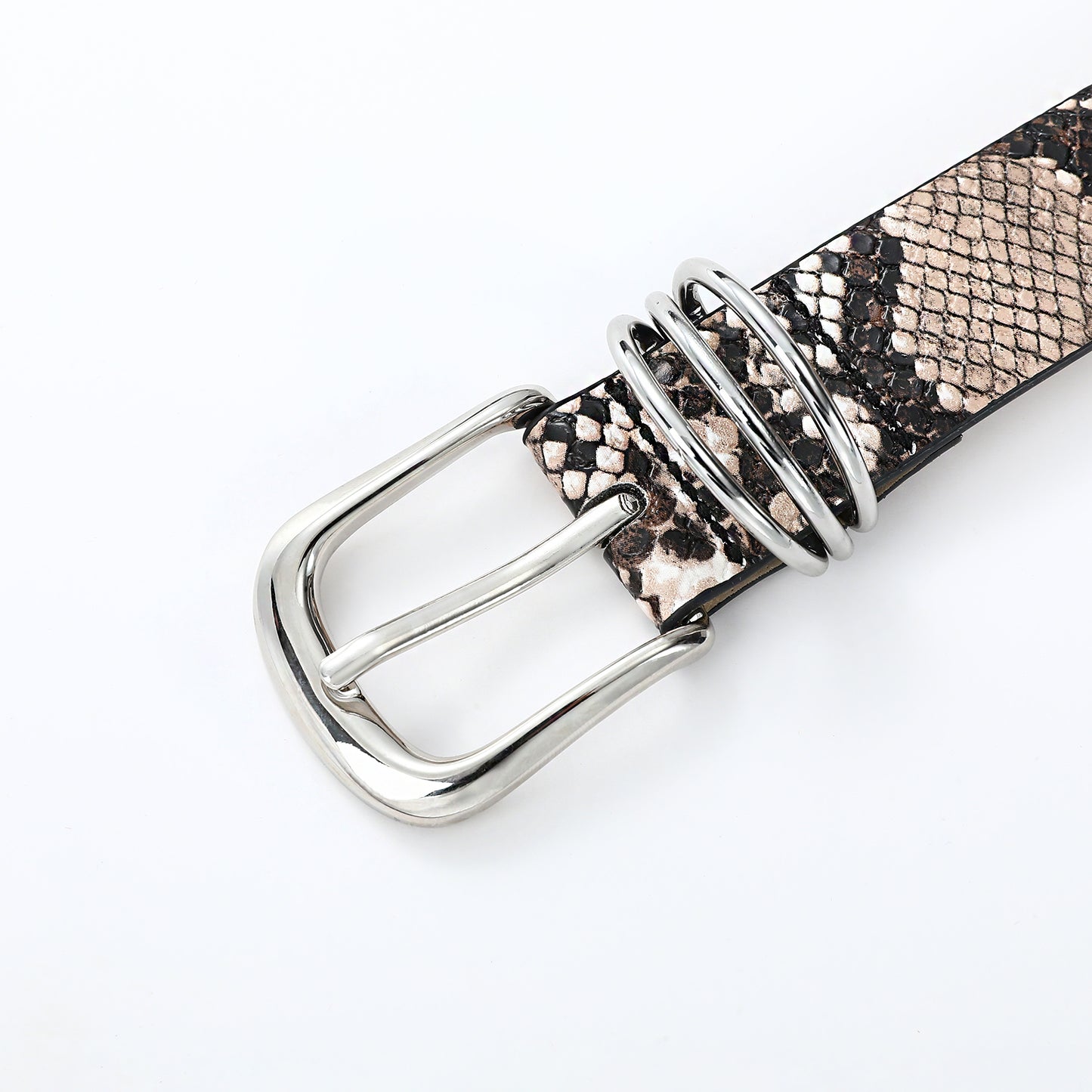 AI DEEBLUE Snakeskin Belts for Women Leather Belt Womens Belts for Jeans Waist Belt for Women Fashion