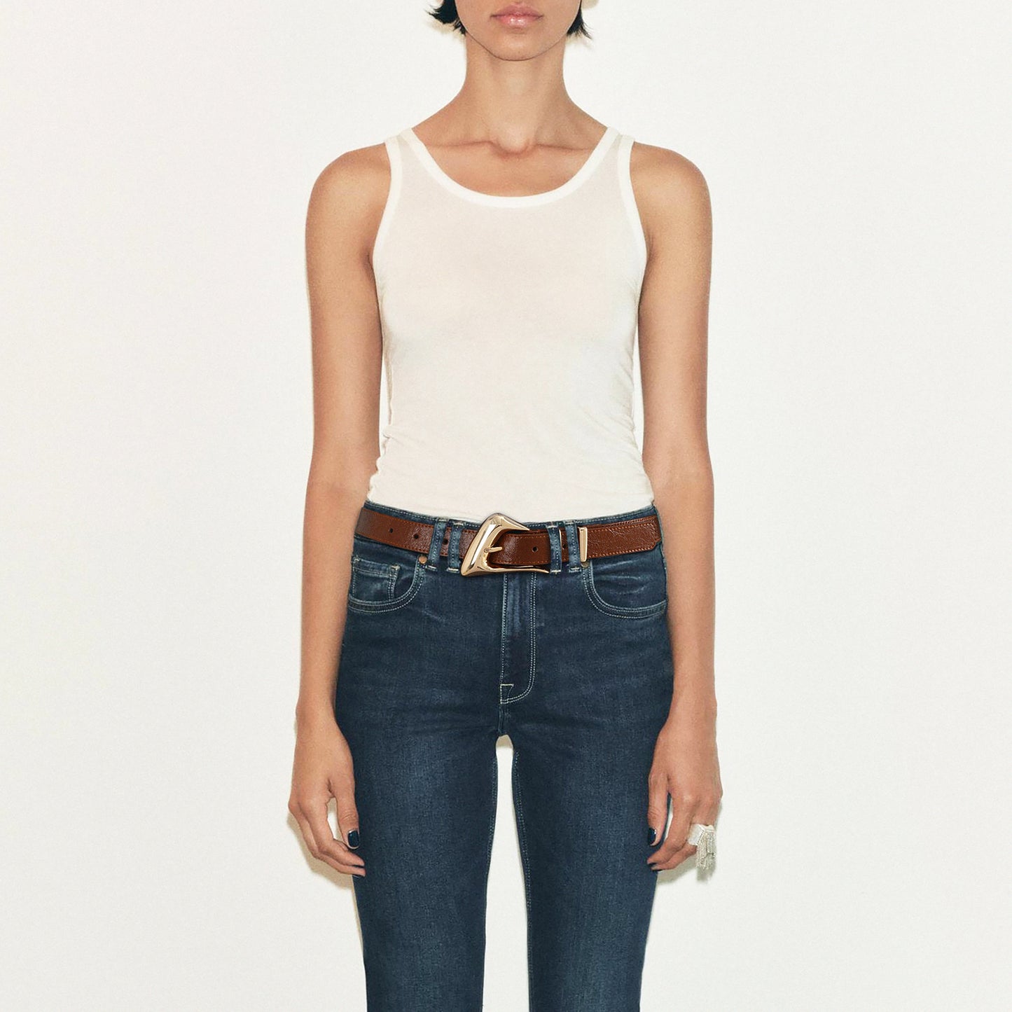 AI DEEBLUE Brown Belt for Women with Gold Buckle Brown Belt Women Waist Belt for Dresses Jeans